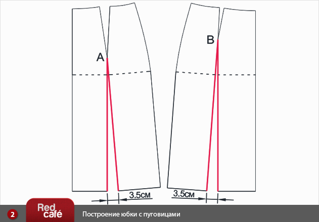 Построение выкройки юбки с пуговицами | Redcafe.ru