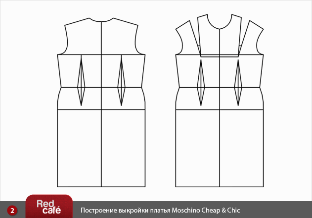 Построение выкройки платья MOSCHINO CHEAP & CHIC | RedCafe.ru
