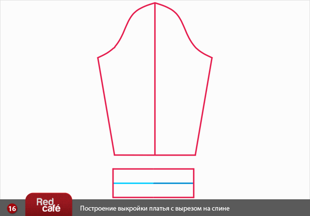 Построение выкройки платья с вырезом на спине | RedCafe.ru