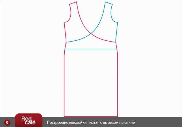 Построение выкройки платья с вырезом на спине | RedCafe.ru